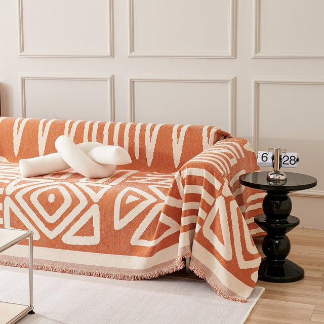 Geometric Boho Style Sofa Cover - Modern, Stylish & Durable Sofa Protection