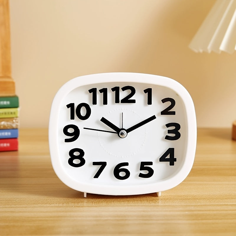 Stylish Compact Square Clock with 3D Design for Modern Decor