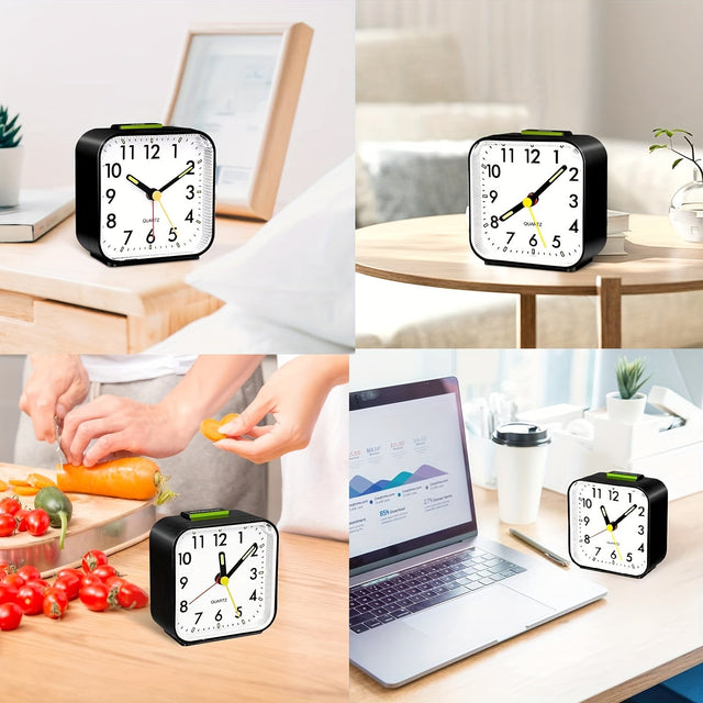 Timeless Journey Classic Square Travel Alarm Clock Snooze
