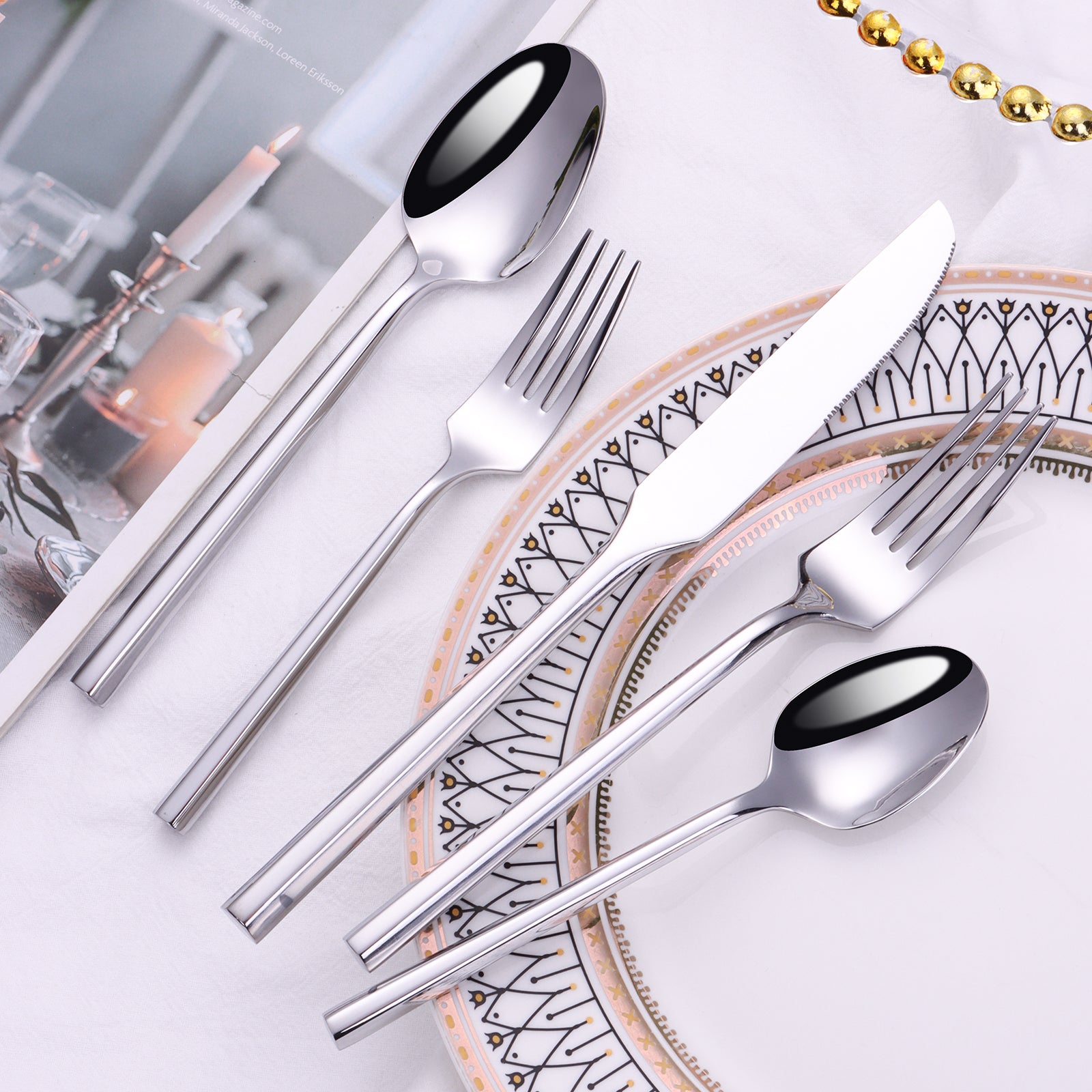  Monarque Silver Luxury Cutlery Set-3