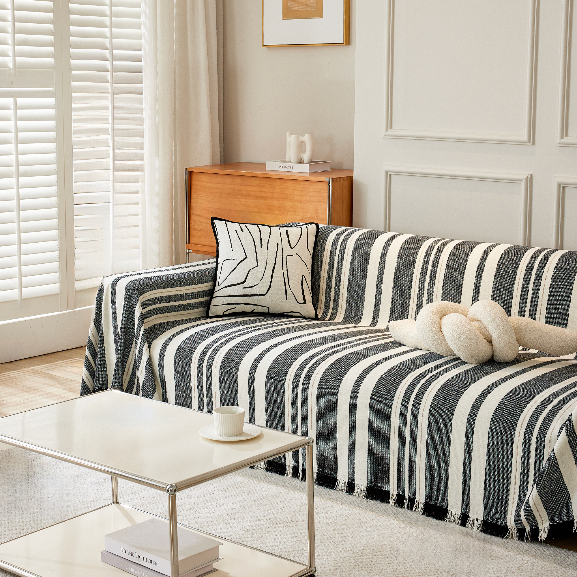 Classic Stripe Patterns Sofa Cover - Modern, Stylish & Durable Sofa Protection