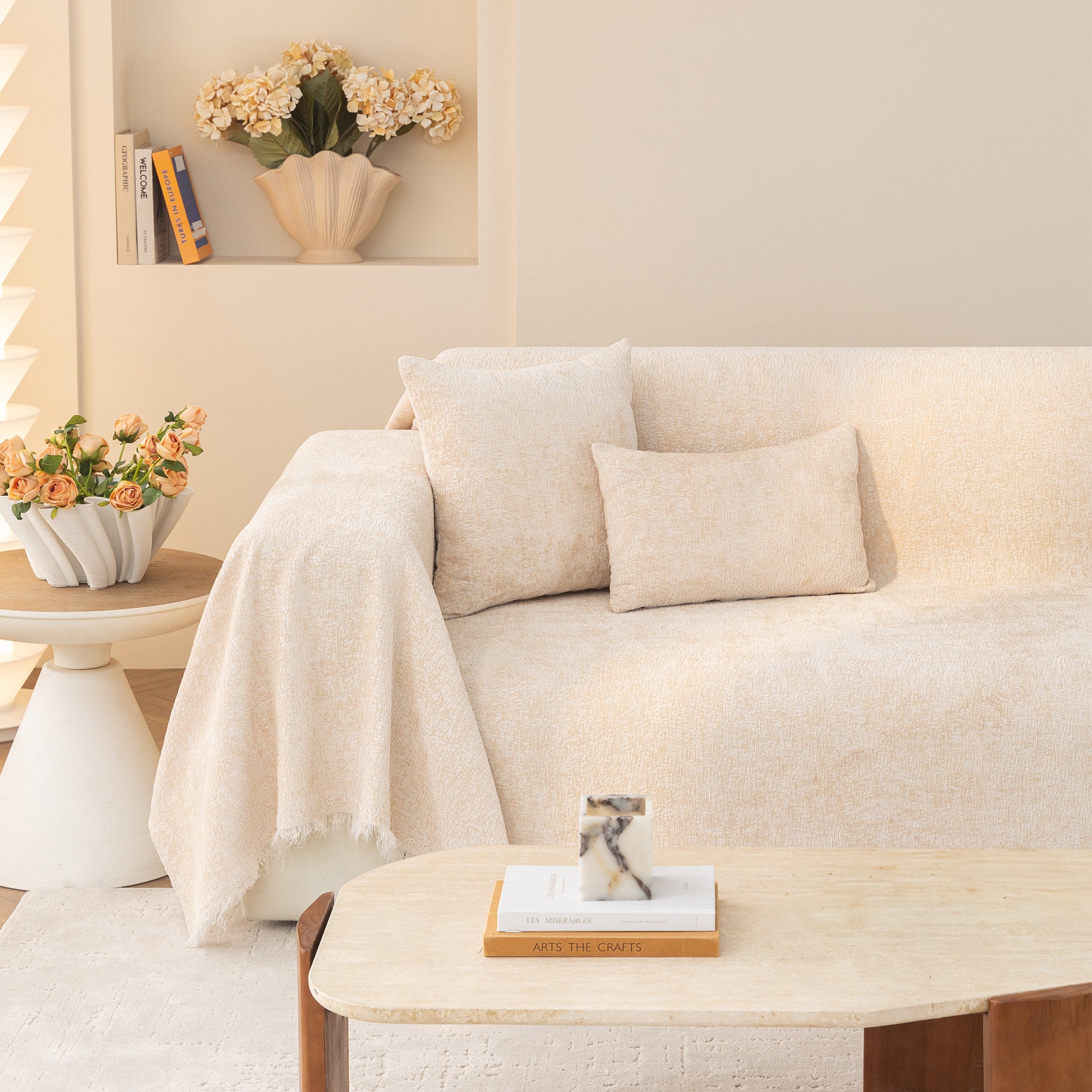 Coconut Dreams Sofa Cover - Modern, Stylish & Durable Sofa Protection