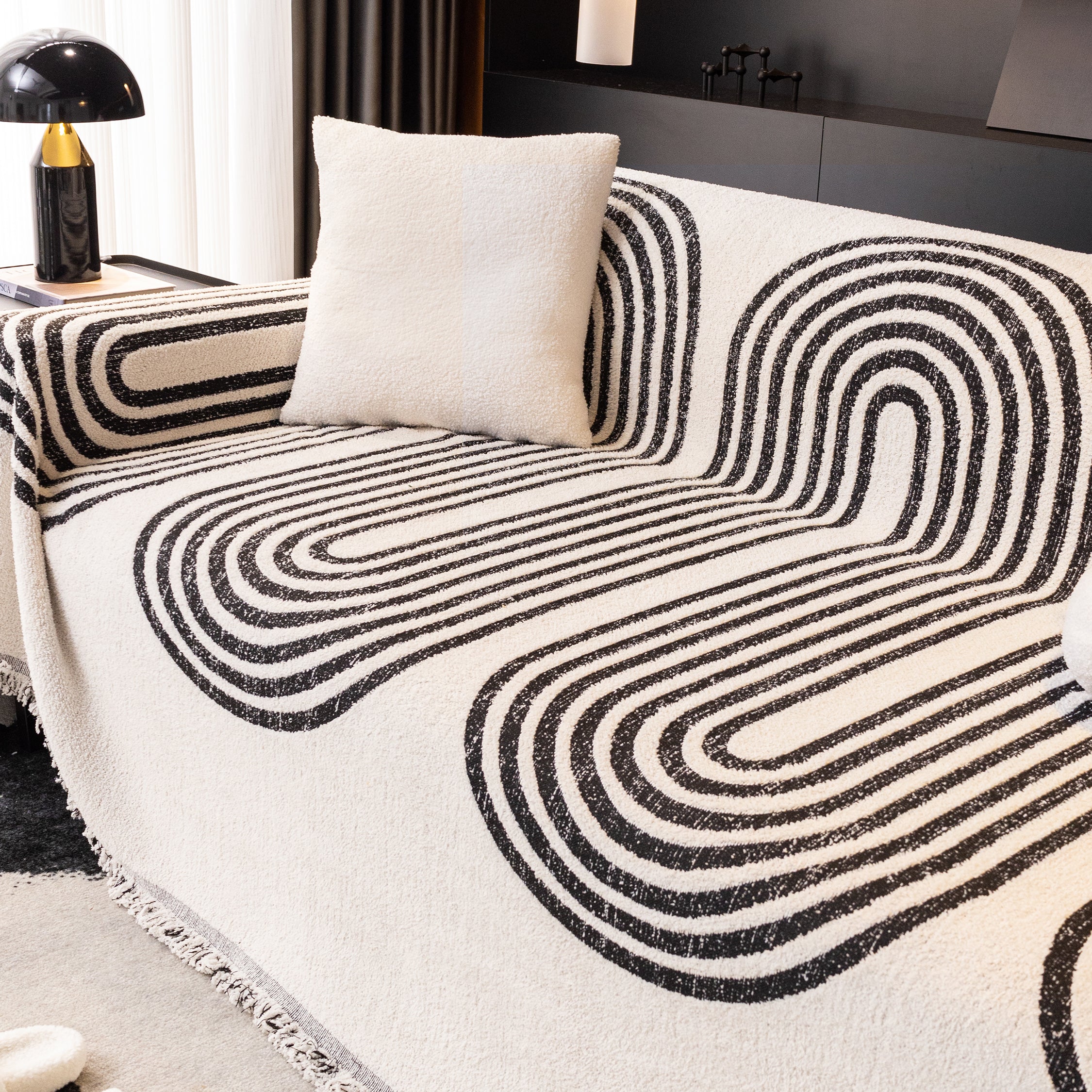 Cozy Winter Arch Sofa Cover - Modern, Stylish & Durable Sofa Protection