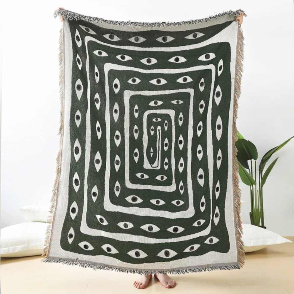 Snake Labyrinth Throw Blanket-1