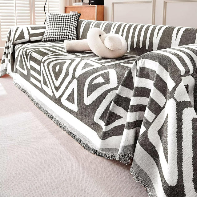 Geometric Bohemian Style Sofa Cover - Modern, Stylish & Durable Sofa Protection