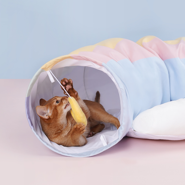 Candy Cloud Cat Tunnel – Soft, Cozy, and Playful