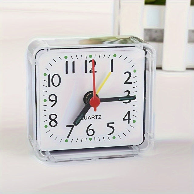 Simple White Square Alarm Clock