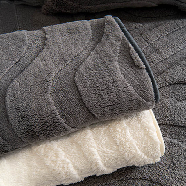 Warm Plush Curved Jacquard Non-Slip Sofa Protector Cover