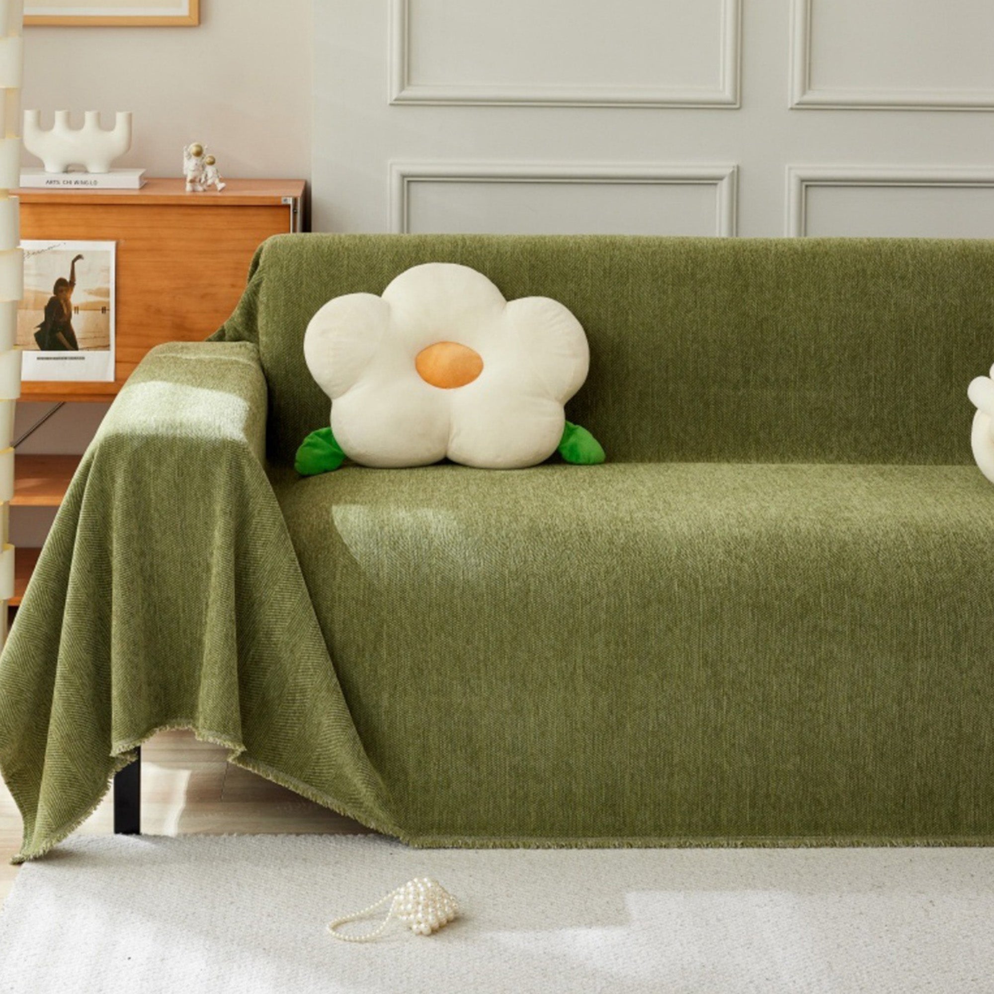 Durable Pet Friendly Herringbone Sofa Cover - Modern, Stylish & Durable Sofa Protection