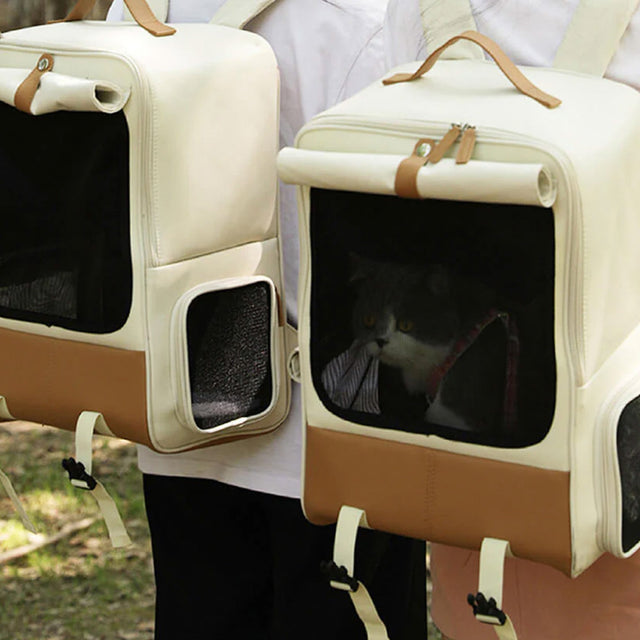 Breathable Cat Backpack – Foldable, Secure, and Travel-Ready