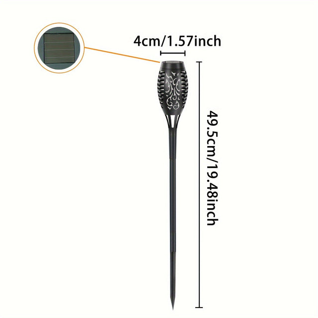 Solar Flickering Flame pathway Garden Lights
