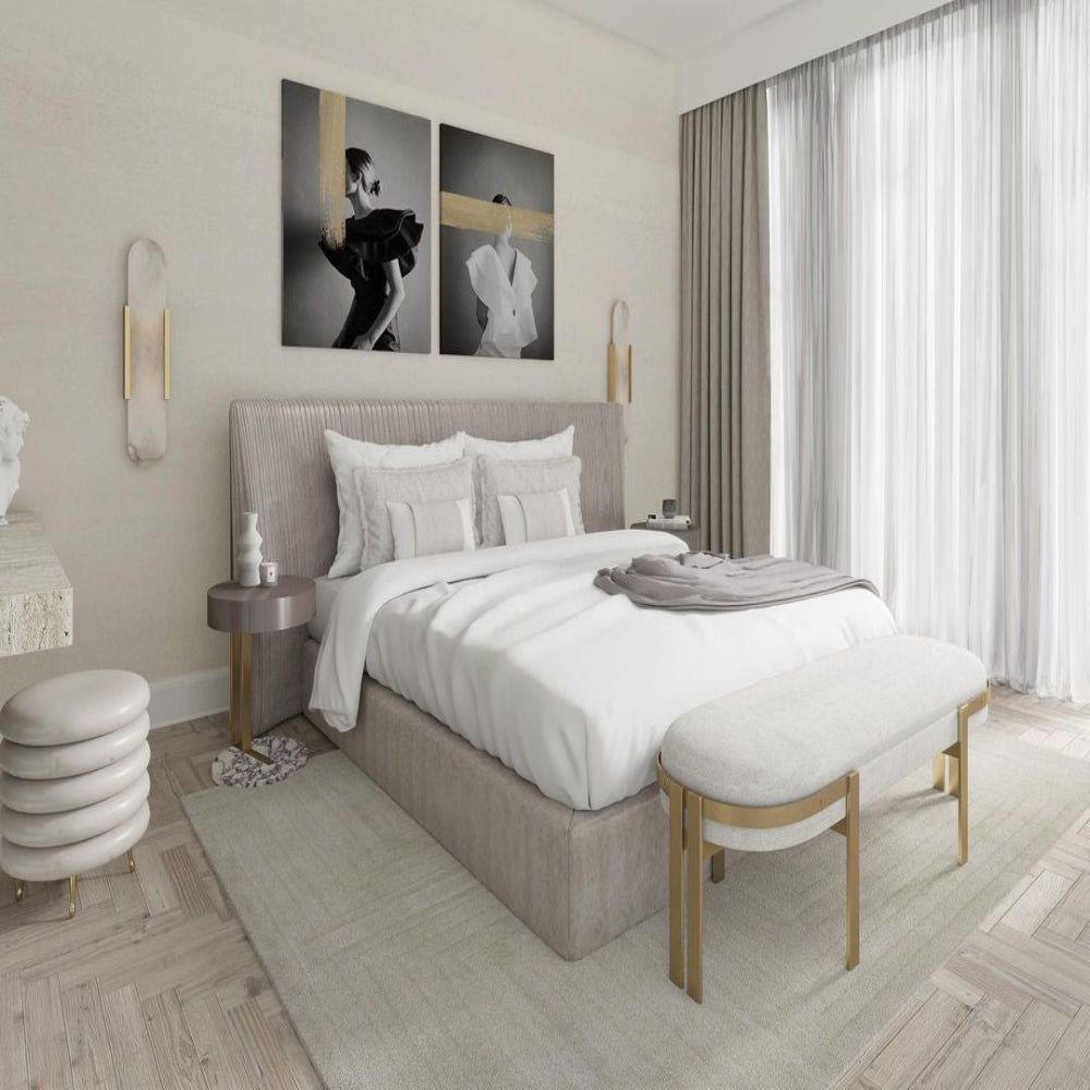 Modern Marble Bedside Sconce Light - Elegant Wall Fixture