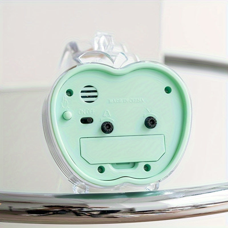 Luminous Orchard - Apple-Shaped Alarm Clock with Night Light