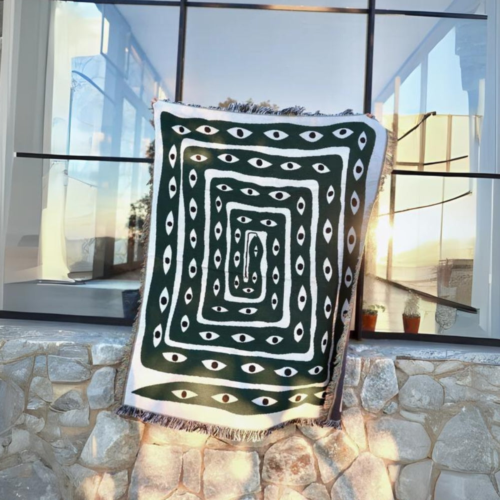 Snake Labyrinth Throw Blanket-3