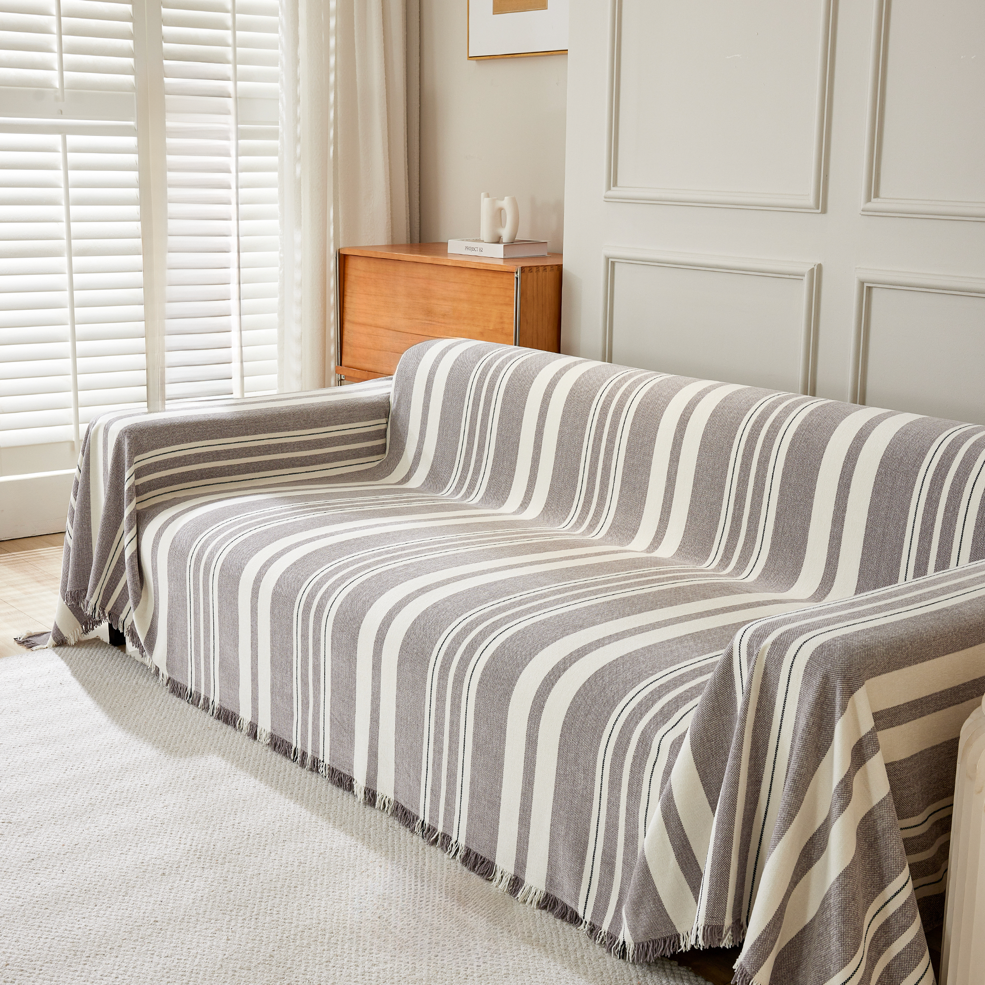Classic Stripe Patterns Sofa Cover - Modern, Stylish & Durable Sofa Protection