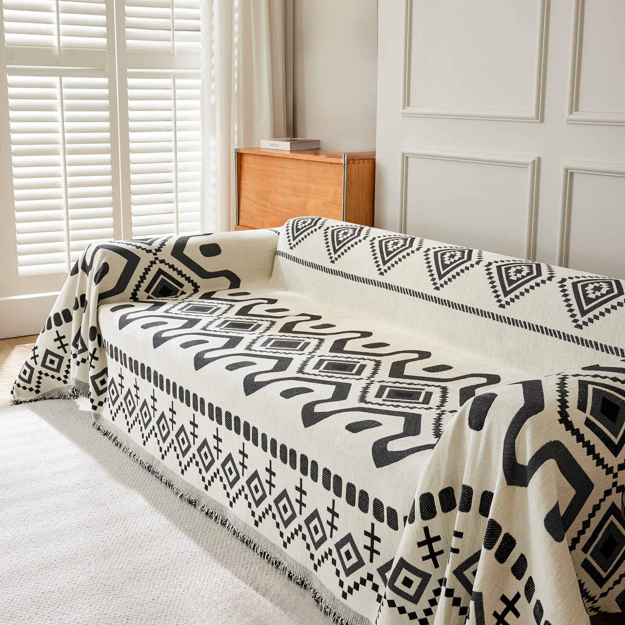 Geometric Boho Sofa Cover - Modern, Stylish & Durable Sofa Protection