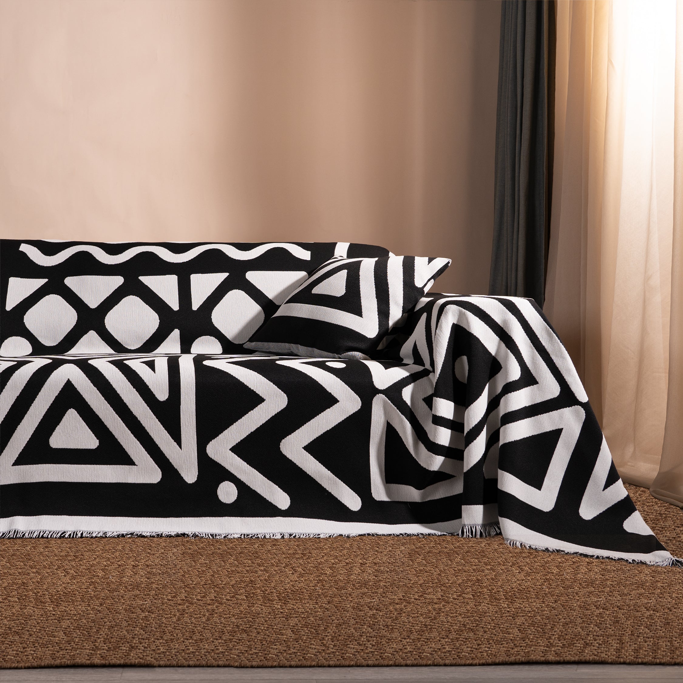Geometric Boho Style Sofa Cover - Modern, Stylish & Durable Sofa Protection