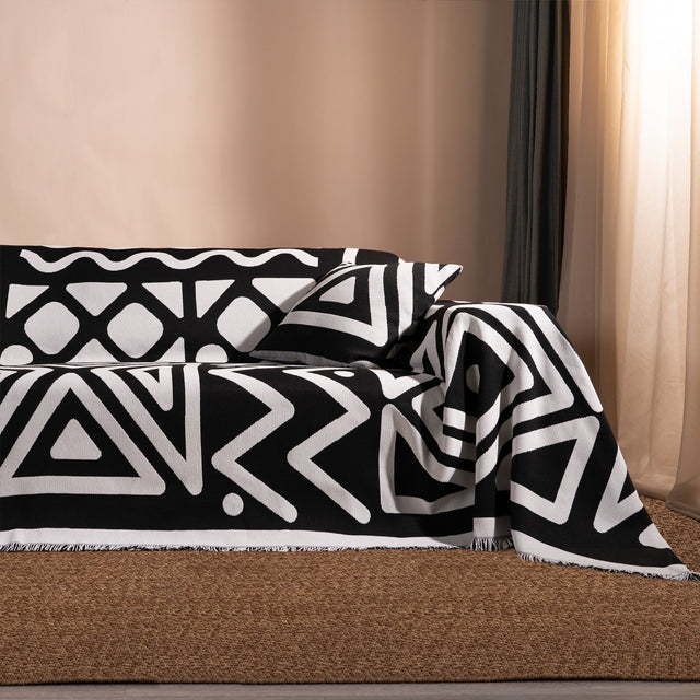 Geometric Boho Style Sofa Cover - Modern, Stylish & Durable Sofa Protection