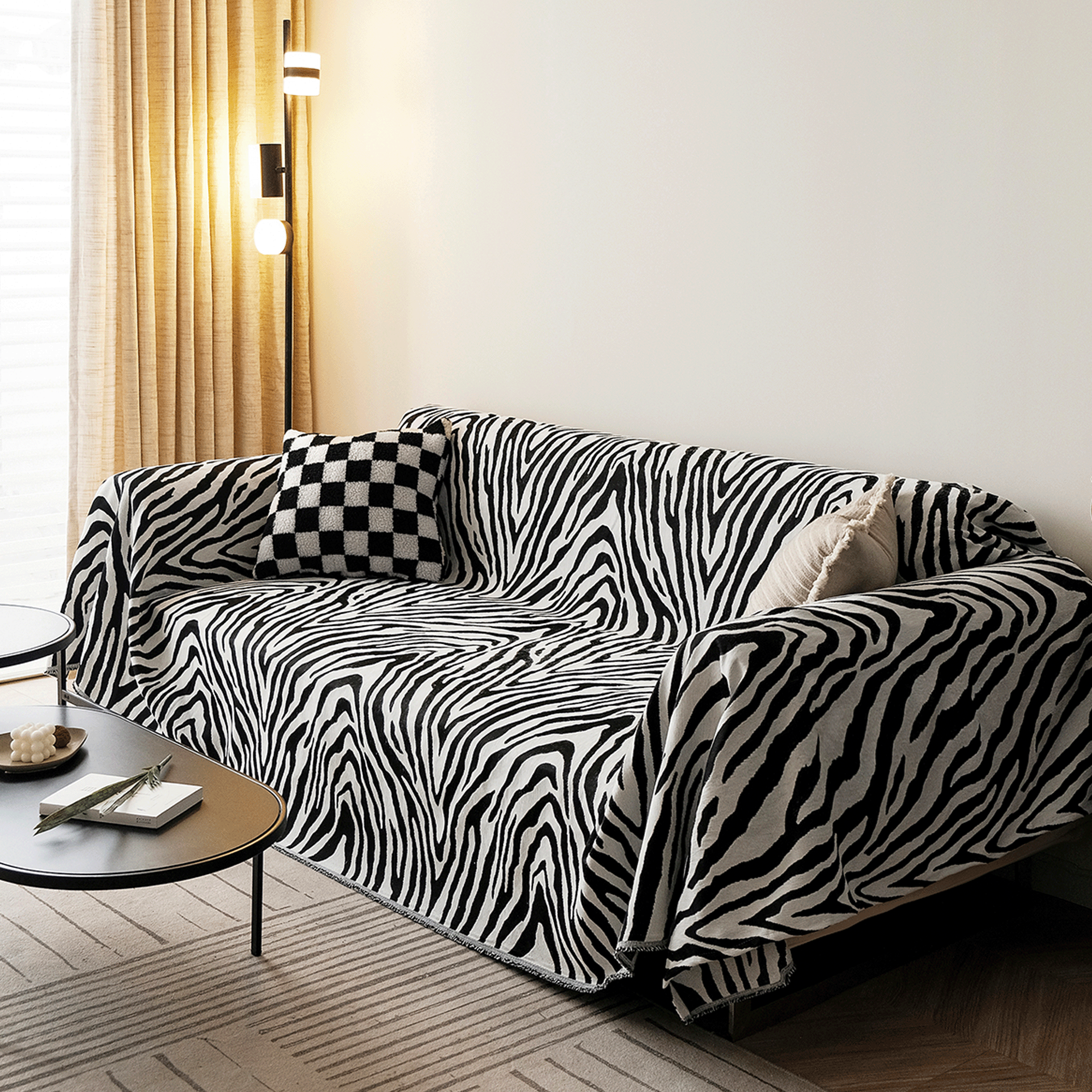 Wild Stripes Sofa Cover - Modern, Stylish & Durable Sofa Protection
