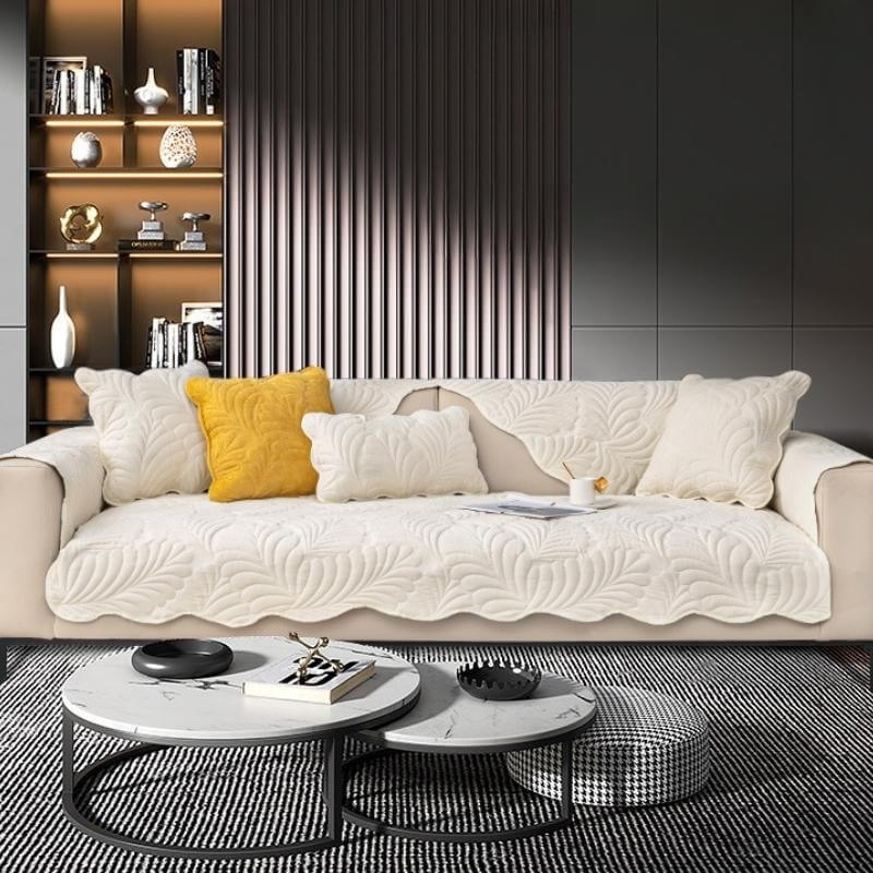 Leaf Cotton Mat Anti-scratch Protective Couch Cover 70x210