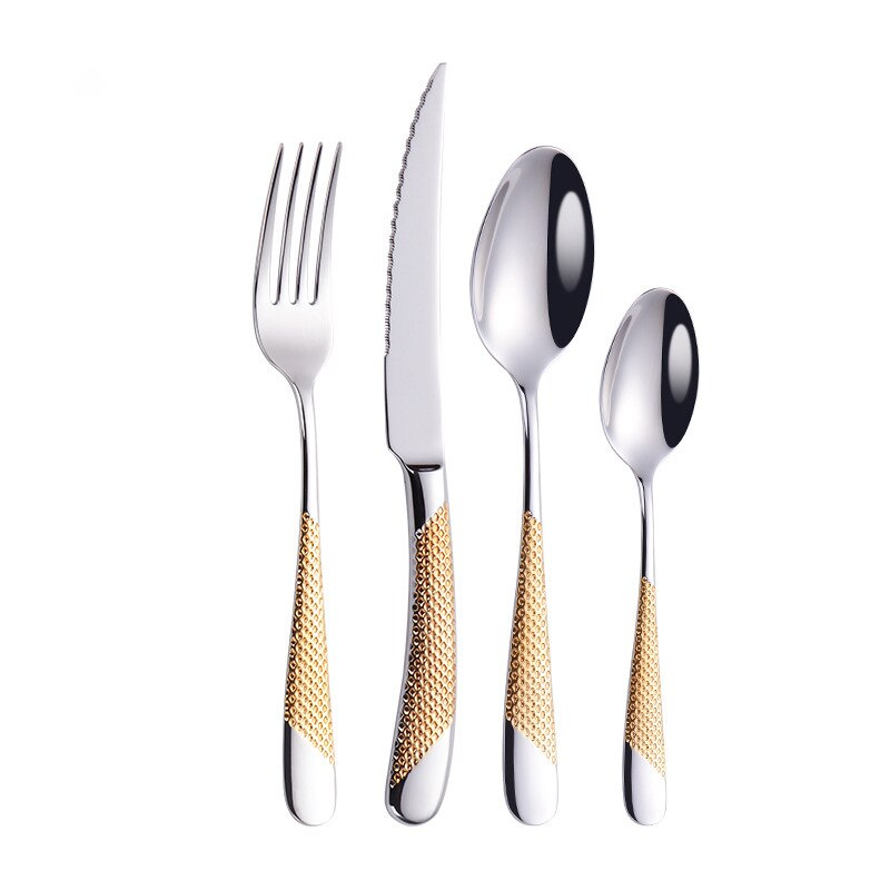  Ferran Diagonal Textured Stainless Steel Cutlery Set-6