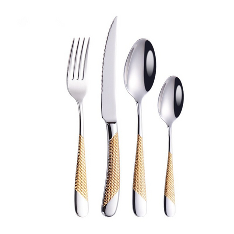  Ferran Diagonal Textured Stainless Steel Cutlery Set-6