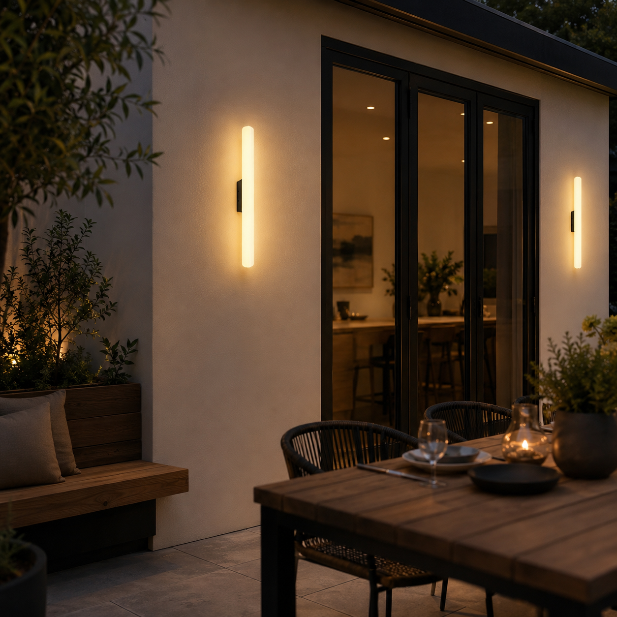 Nordic Outdoor LED Wall Light – IP65 Waterproof Garden Wall Sconce