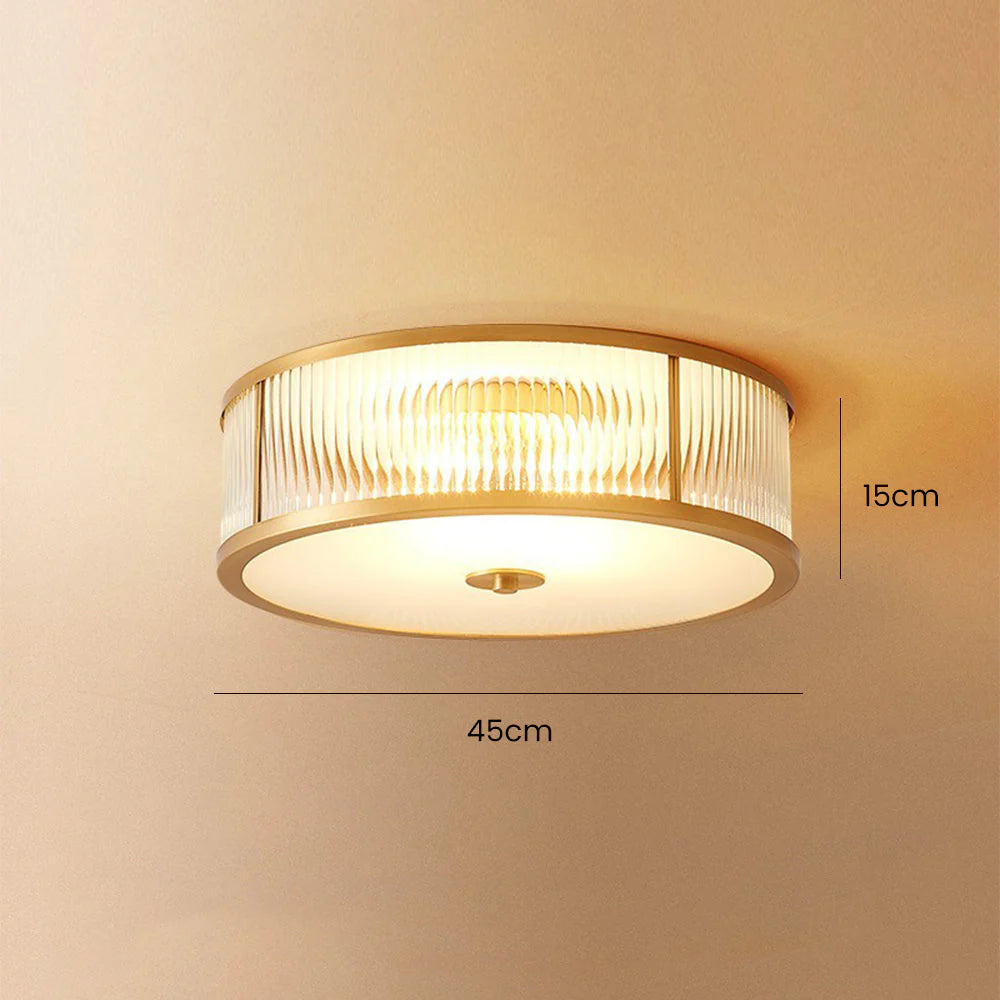 Round Glass Ceiling Light, Modern Gold Cluster Flush Mount