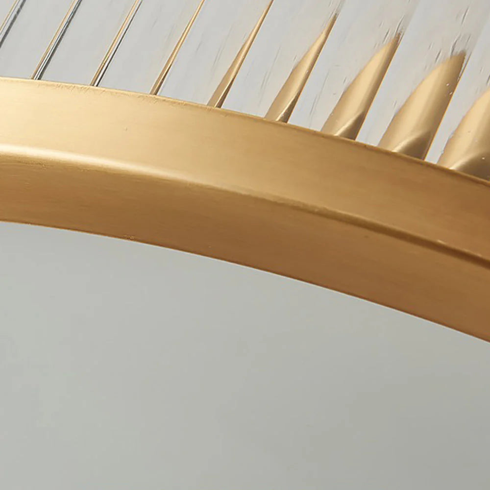 Round Glass Ceiling Light, Modern Gold Cluster Flush Mount