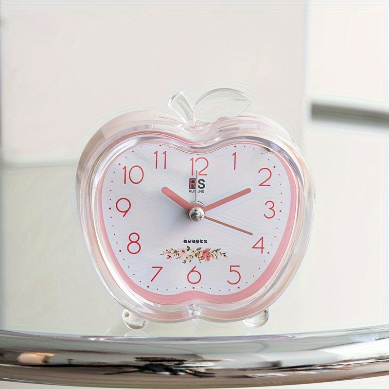 Luminous Orchard - Apple-Shaped Alarm Clock with Night Light