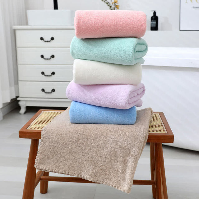 Solid Color Soft Breathable Bath Towel-3