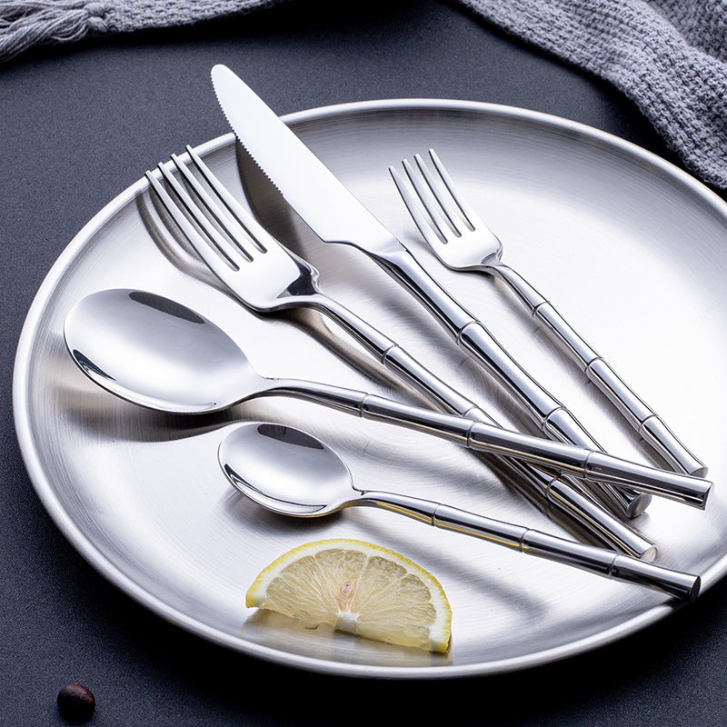  Aldomara Bamboo Gold/Silver Cutlery Set-1