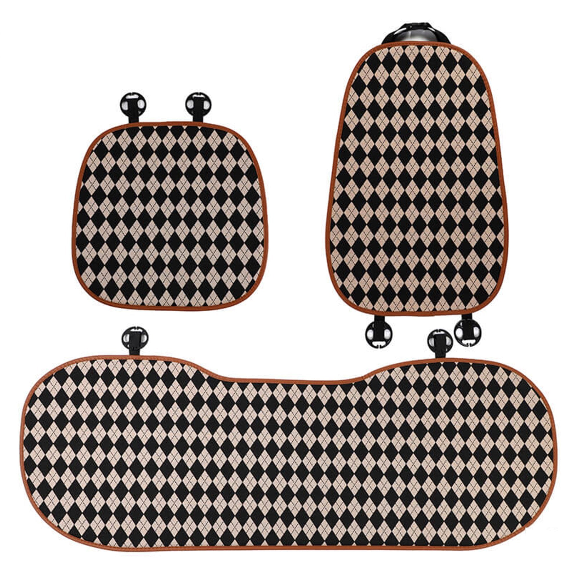 Classic Rhombus Dog Car Seat Cover – Stylish, Durable & Non-Slip