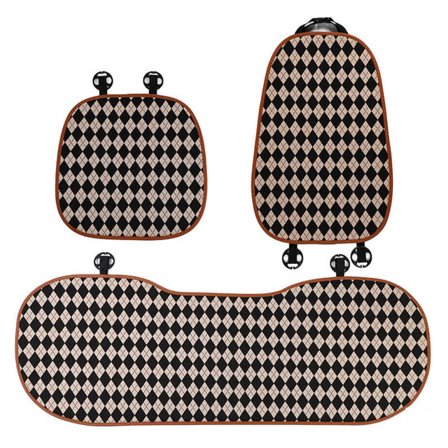 Classic Rhombus Dog Car Seat Cover – Stylish, Durable & Non-Slip