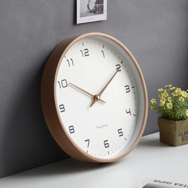 Wooden Wall Clock – Minimalist Scandinavian Design for Timeless Elegance