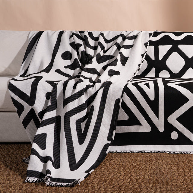 Geometric Boho Style Sofa Cover - Modern, Stylish & Durable Sofa Protection