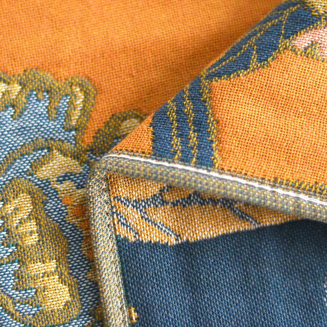 Bright Color Hibiscus Reversible Bath Towel-5