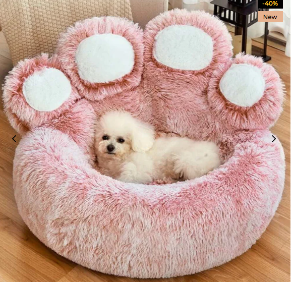Cozy Round Dog Bed Soft Faux-Fur for Ultimate Comfort
