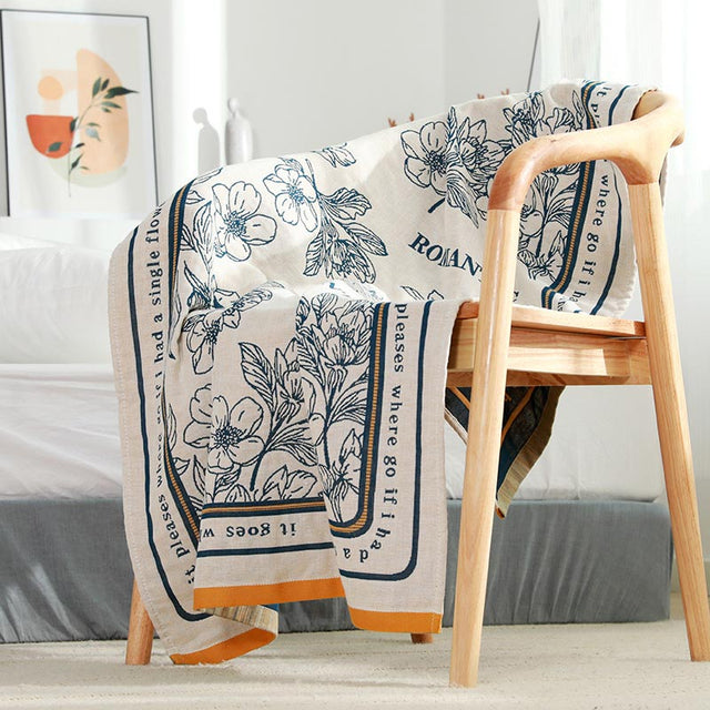 Ownkoti Flower Mixed Color Reversible Bath Towel-3