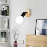 Nordic Vintage Wood Wall Lamp for Cozy Ambient Lighting