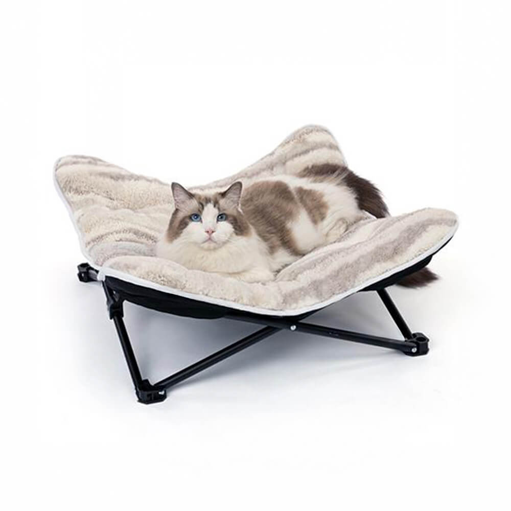 Portable Elevated Pet Bed Foldable Breathable Polyester for Indoor Outdoor Use