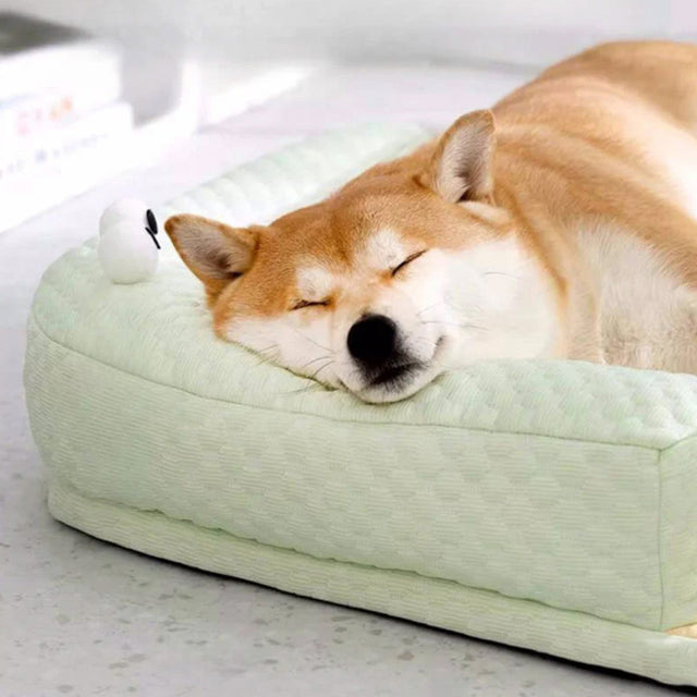 Cooling Pet Bed with Neck Guard Breathable Supportive Washable