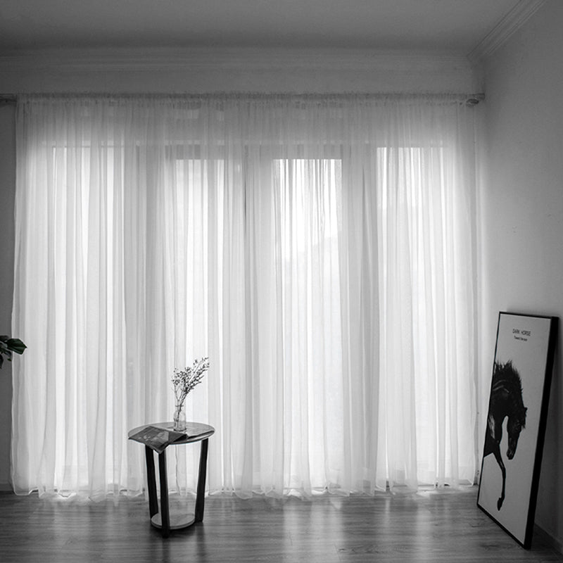 Solid Voile Window Curtain - Lightweight Polyester Design