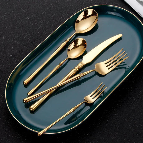  Rome Gold Cutlery Set-3