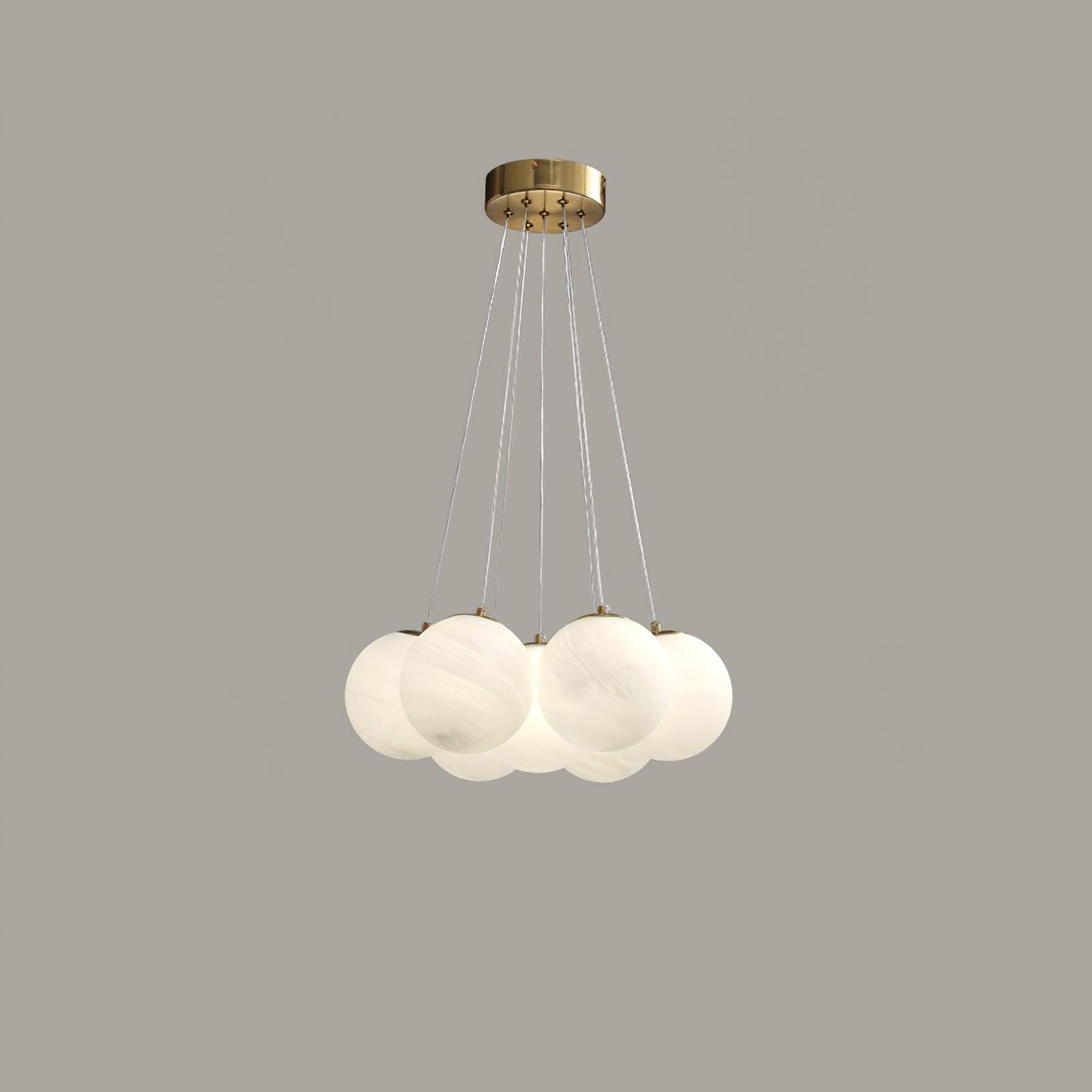 Bubble Cluster Chandelier, Frosted Glass Ceiling Light for Living & Dining Room