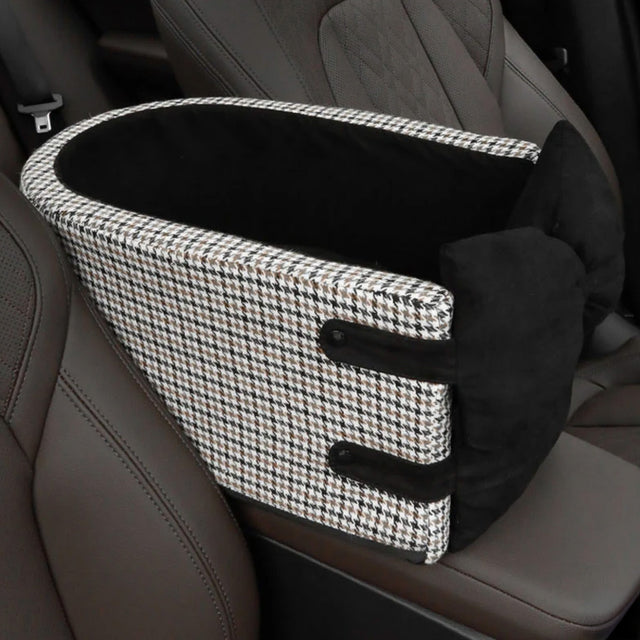 Houndstooth Lookout Console Pet Car Seat – Comfortable, Secure & Stylish