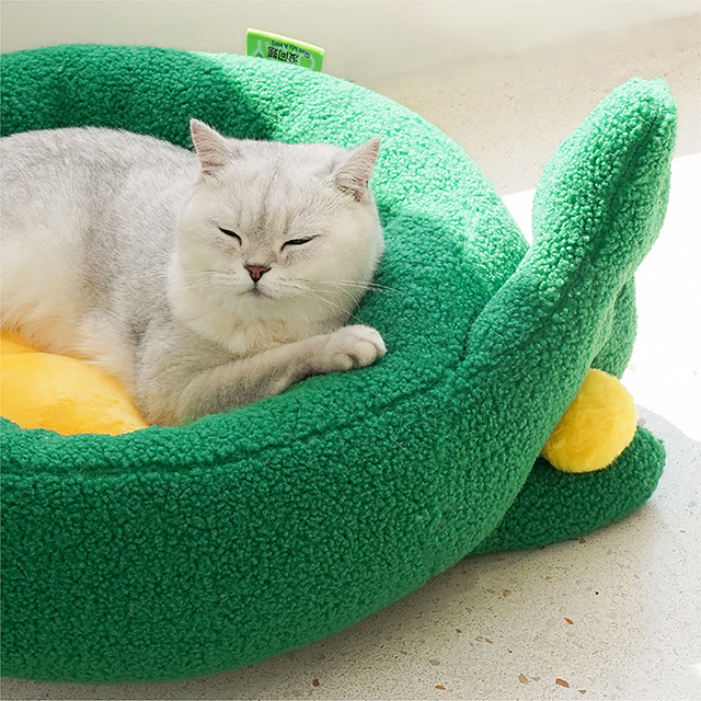 Pawsome Gesture Pet Bed Cozy Plush Dog Cat Bed Removable Cushion