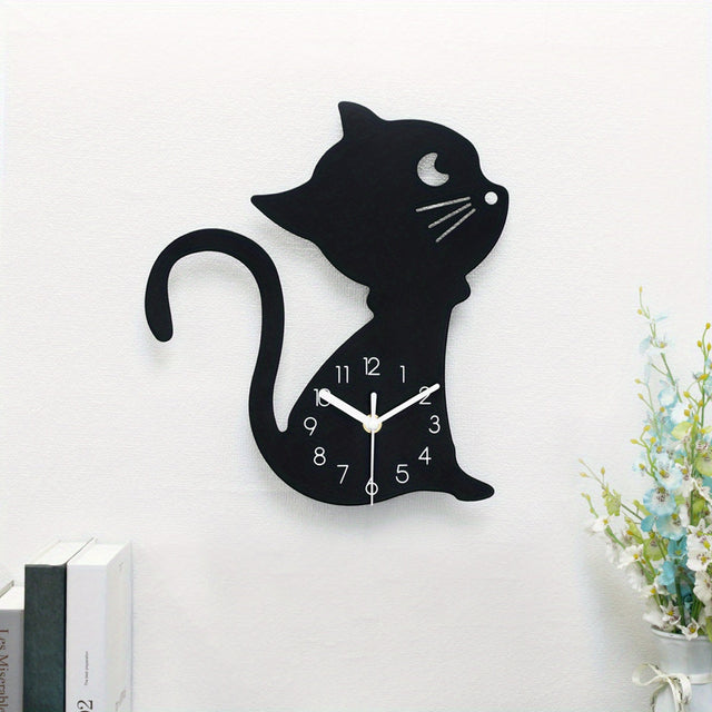 PurrfectTime Cat Wall Clock - Stylish Modern Home Decor