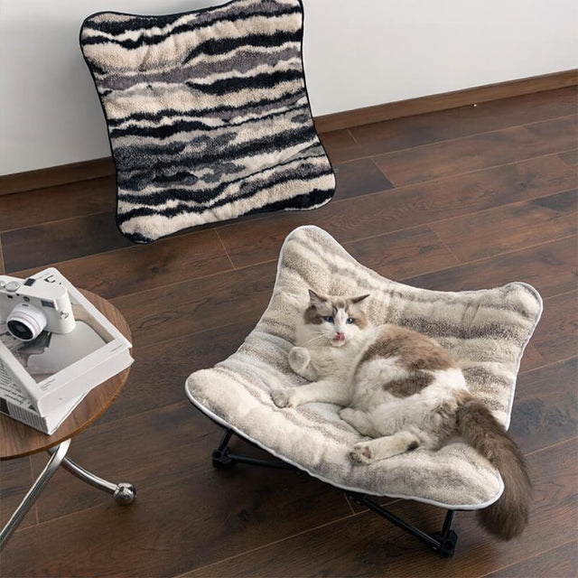 Portable Elevated Pet Bed Foldable Breathable Polyester for Indoor Outdoor Use