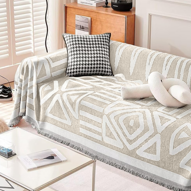 Geometric Bohemian Style Sofa Cover - Modern, Stylish & Durable Sofa Protection